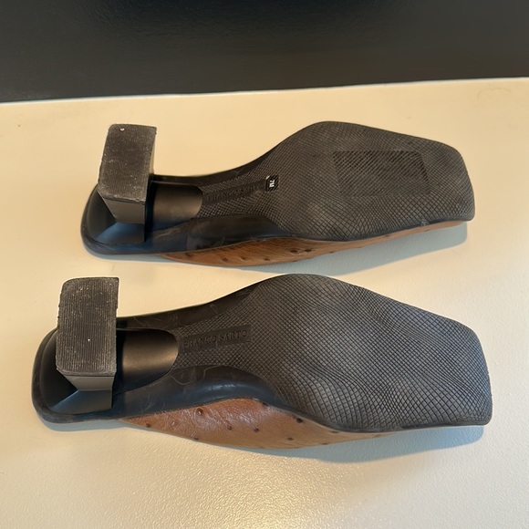 Franco Sarto faux ostrich womens mules slip on shoes size 7 - Picture 5 of 8